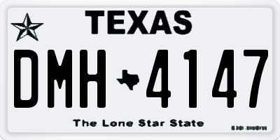 TX license plate DMH4147