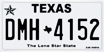 TX license plate DMH4152