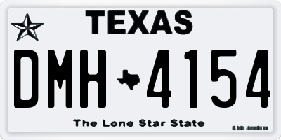 TX license plate DMH4154