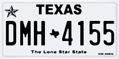 TX license plate DMH4155