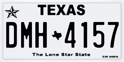 TX license plate DMH4157