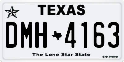 TX license plate DMH4163