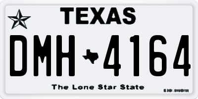 TX license plate DMH4164