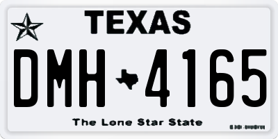 TX license plate DMH4165