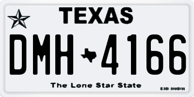 TX license plate DMH4166
