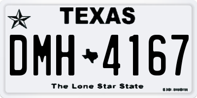 TX license plate DMH4167