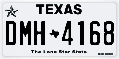 TX license plate DMH4168
