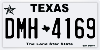 TX license plate DMH4169