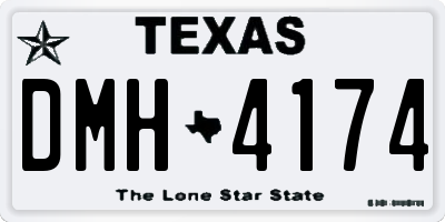 TX license plate DMH4174