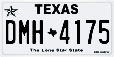 TX license plate DMH4175