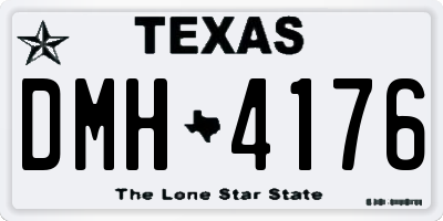 TX license plate DMH4176