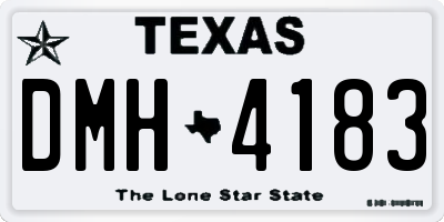 TX license plate DMH4183
