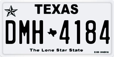 TX license plate DMH4184