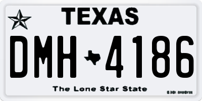 TX license plate DMH4186