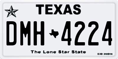 TX license plate DMH4224