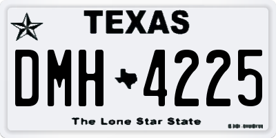 TX license plate DMH4225