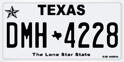TX license plate DMH4228
