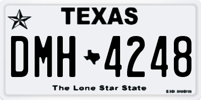 TX license plate DMH4248