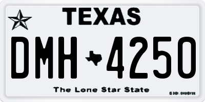 TX license plate DMH4250