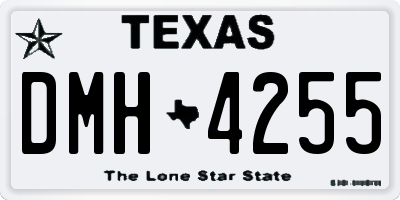 TX license plate DMH4255