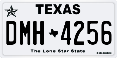 TX license plate DMH4256