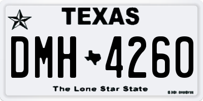 TX license plate DMH4260