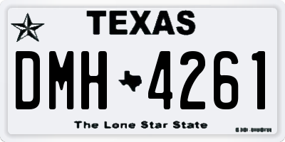 TX license plate DMH4261