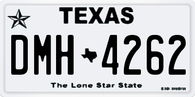 TX license plate DMH4262