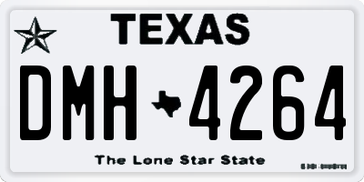 TX license plate DMH4264
