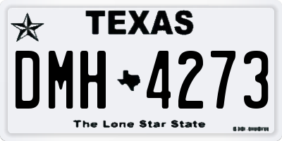 TX license plate DMH4273