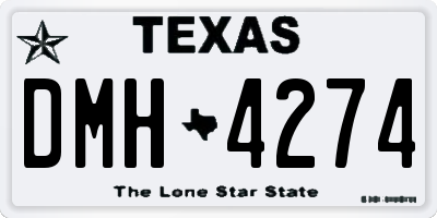 TX license plate DMH4274
