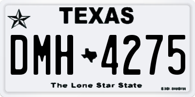 TX license plate DMH4275