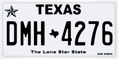TX license plate DMH4276