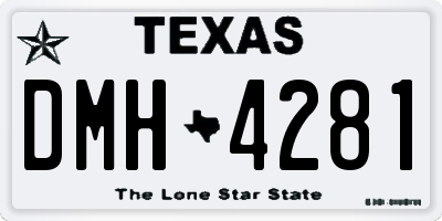 TX license plate DMH4281