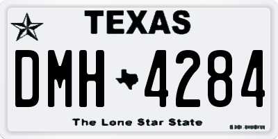 TX license plate DMH4284