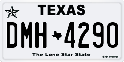 TX license plate DMH4290