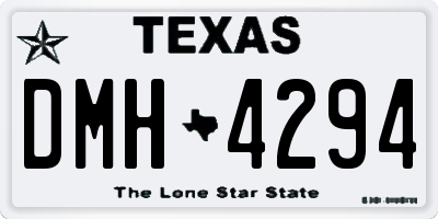 TX license plate DMH4294