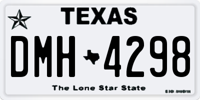 TX license plate DMH4298