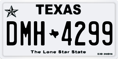 TX license plate DMH4299
