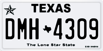 TX license plate DMH4309