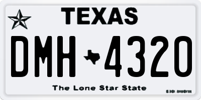 TX license plate DMH4320