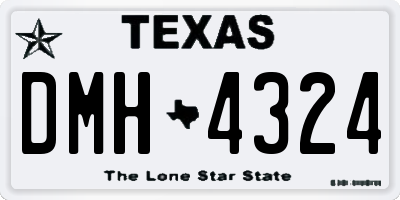 TX license plate DMH4324