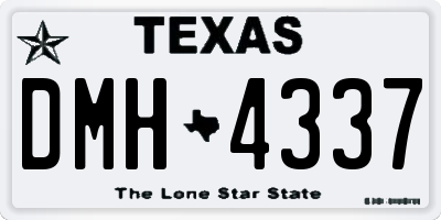 TX license plate DMH4337