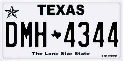 TX license plate DMH4344