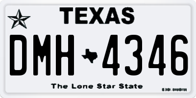 TX license plate DMH4346