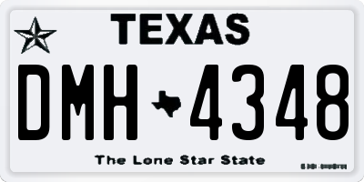 TX license plate DMH4348