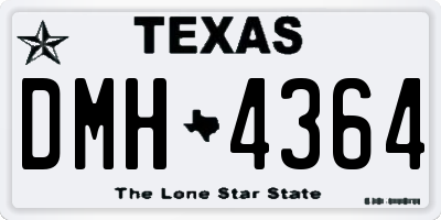 TX license plate DMH4364