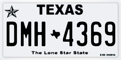 TX license plate DMH4369
