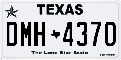 TX license plate DMH4370