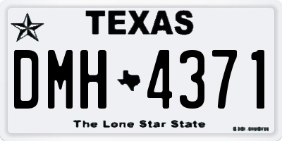 TX license plate DMH4371